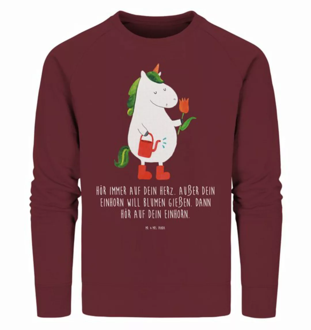 Mr. & Mrs. Panda Longpullover Größe L Einhorn Gärtner - Burgundy - Geschenk günstig online kaufen