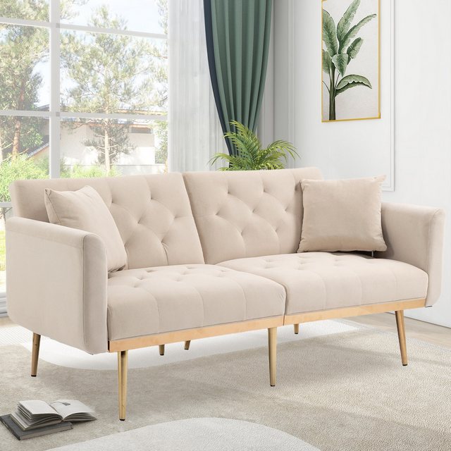 HAUSS SPLOE Schlafsofa 3-Sitzer-Designsofa aus weichem Samt SchlafsofaTages günstig online kaufen