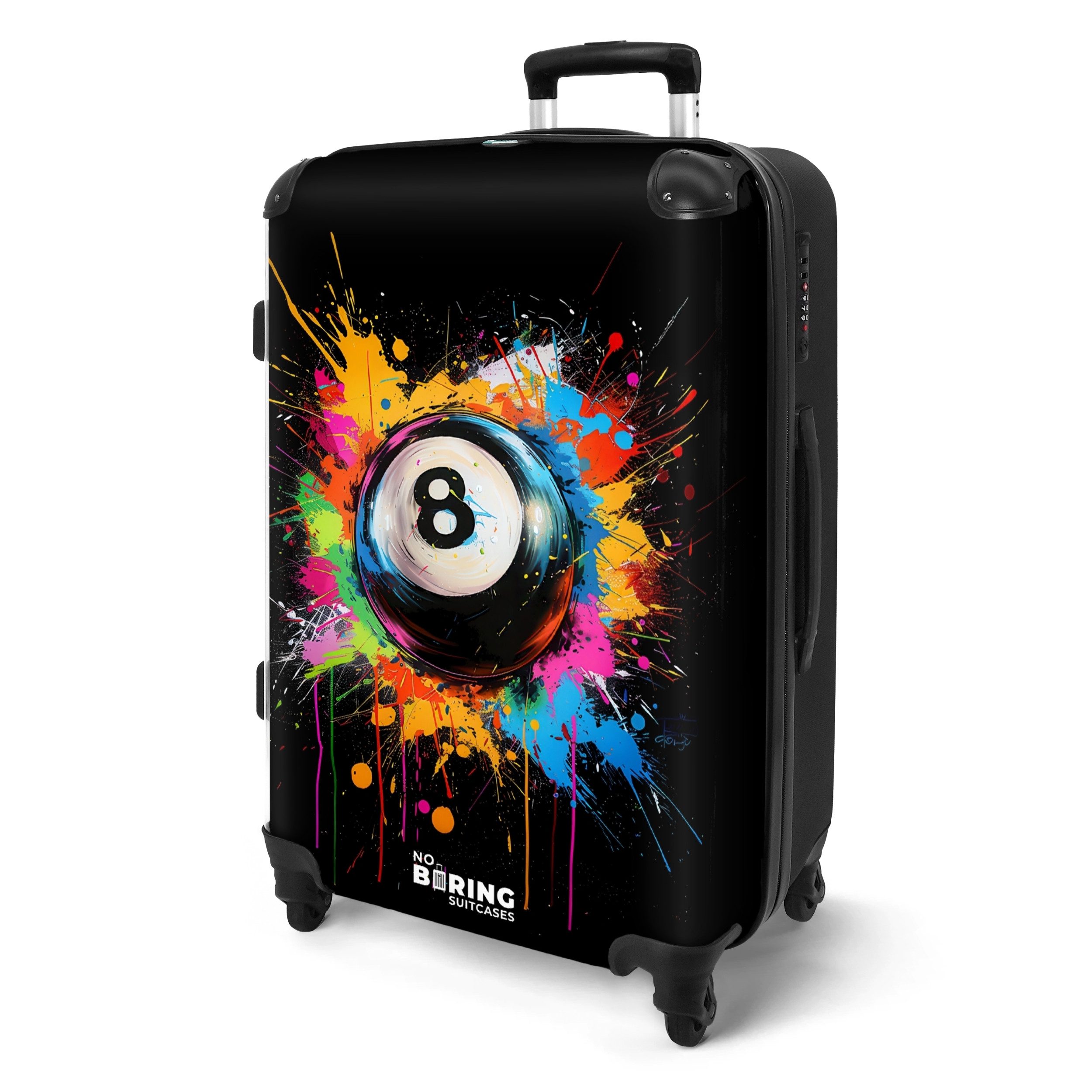 NoBoringSuitcases.com© Hartschalen-Trolley Billardkugel mit Graffiti 67 günstig online kaufen