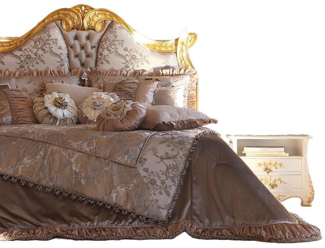 Xlmoebel Bett Kopfteil-Bett Chesterfield mit Polsterung in Gold-Samt für Ho günstig online kaufen