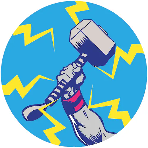 Komar Fototapete Avengers Thor's Hammer Pop Art D: ca. 125 cm günstig online kaufen