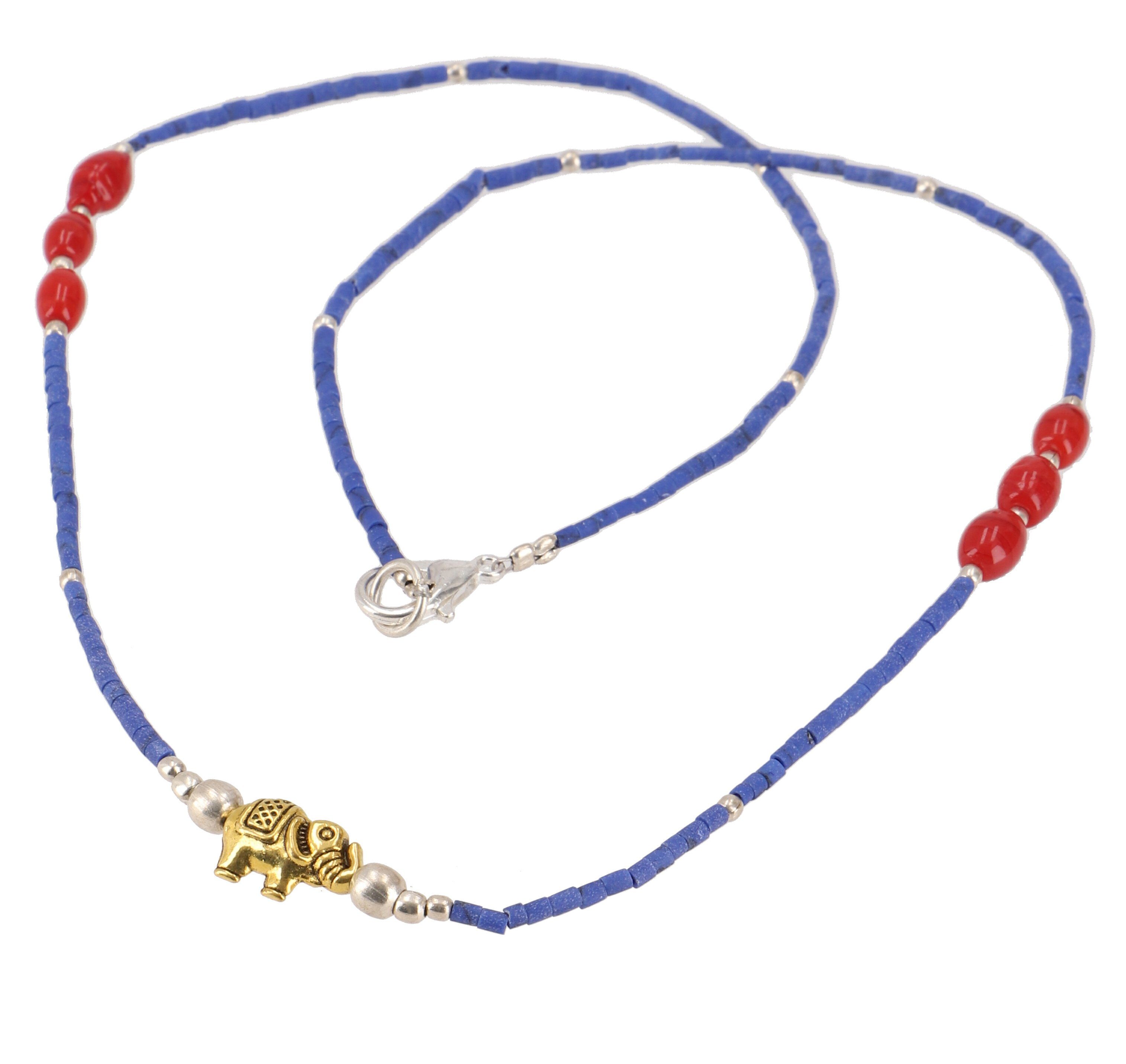 Guru-Shop Perlenkette Zierliche Halskette mit Halbedelsteinen günstig online kaufen
