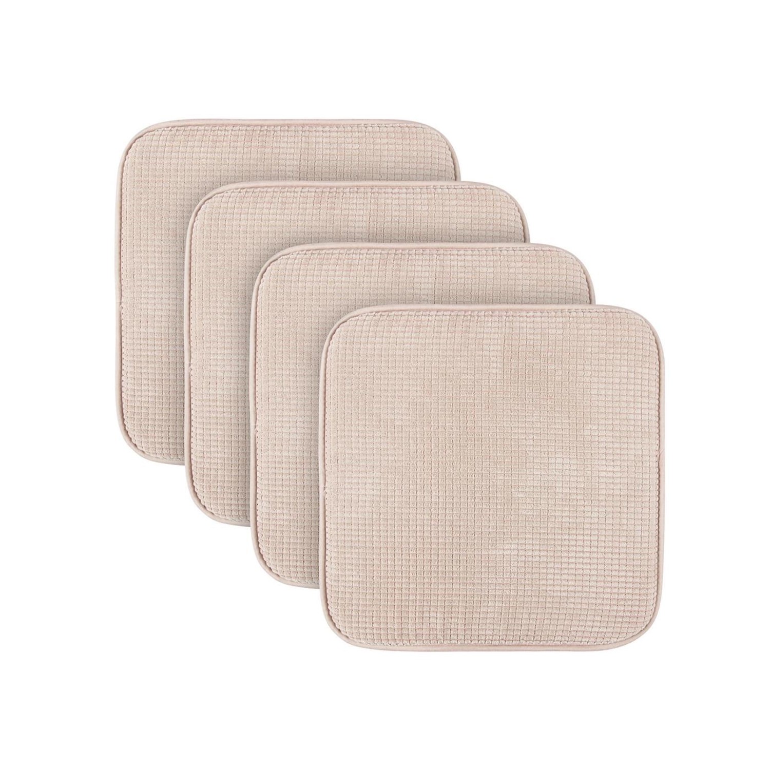 Bestlivings Stuhlkissen Struktur Creme 38 x 38 x 3 cm 4er Pack günstig online kaufen