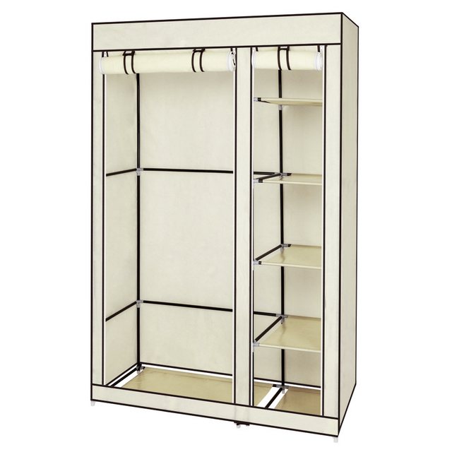 HT Kleiderschrank mit Vliesstoff und Aufhängestange, 106x44x170cm Tragbarer günstig online kaufen