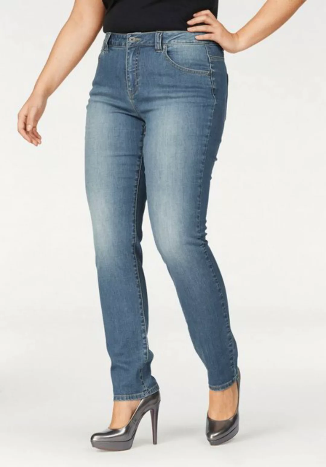 Arizona Slim-fit-Jeans "Curve-Collection", hohe Leibhöhe, Five-Pocket-Desig günstig online kaufen