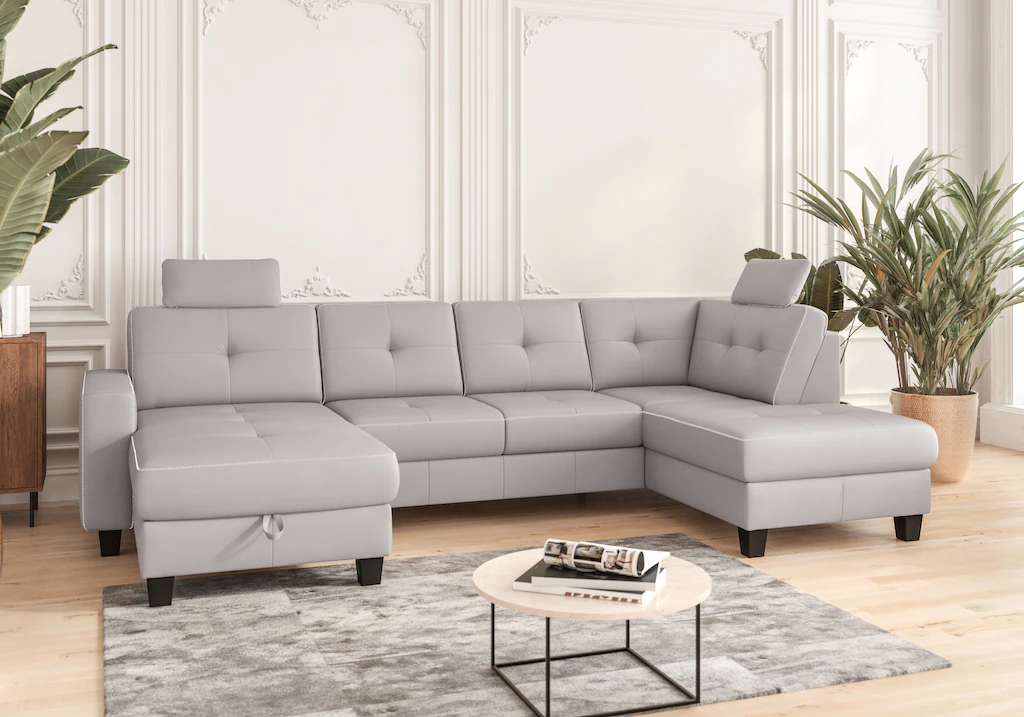 Places of Style Wohnlandschaft "Varese", wahlweise mit Bettfunktion und Bet günstig online kaufen