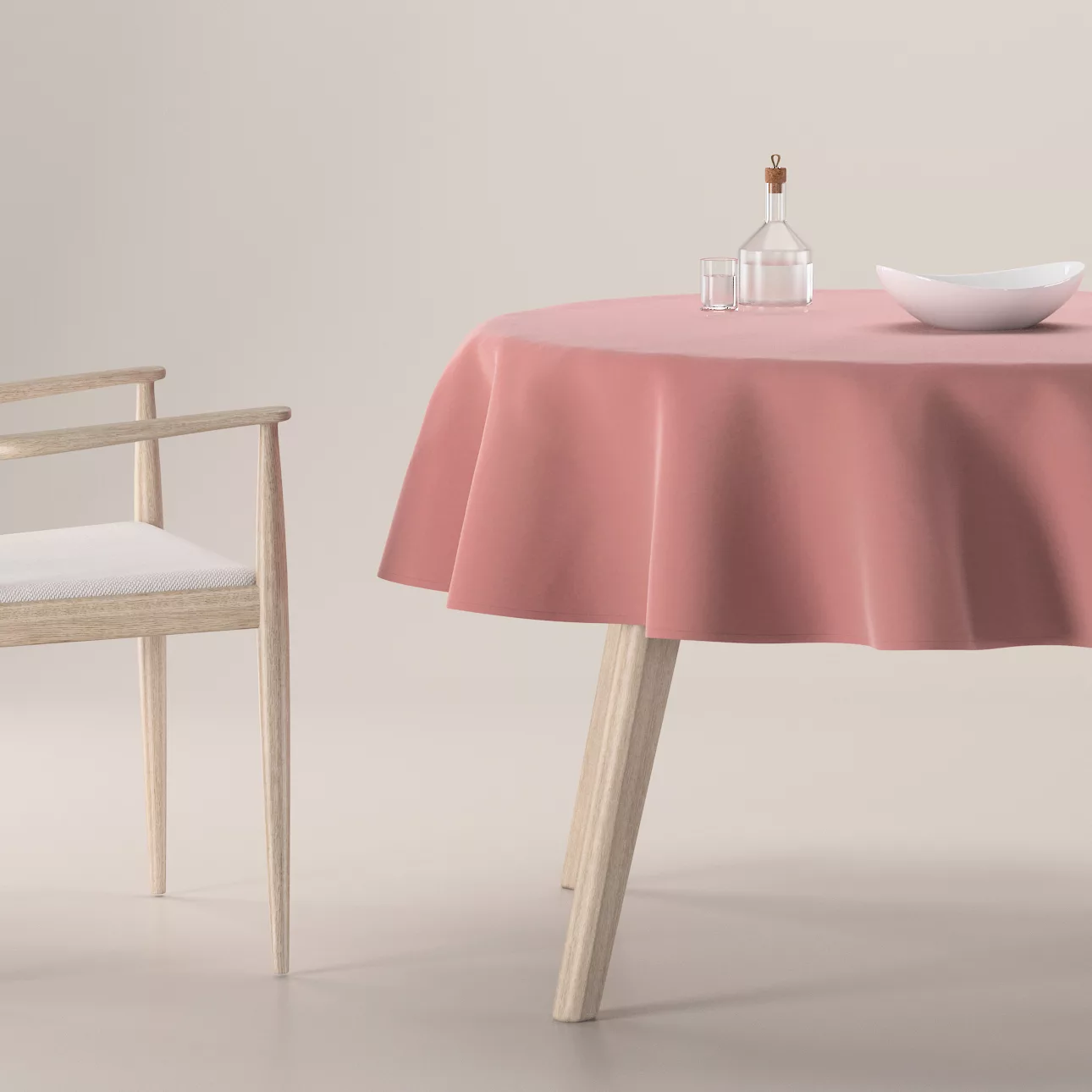Runde Tischdecke, koralle, Velvet (704-30) günstig online kaufen