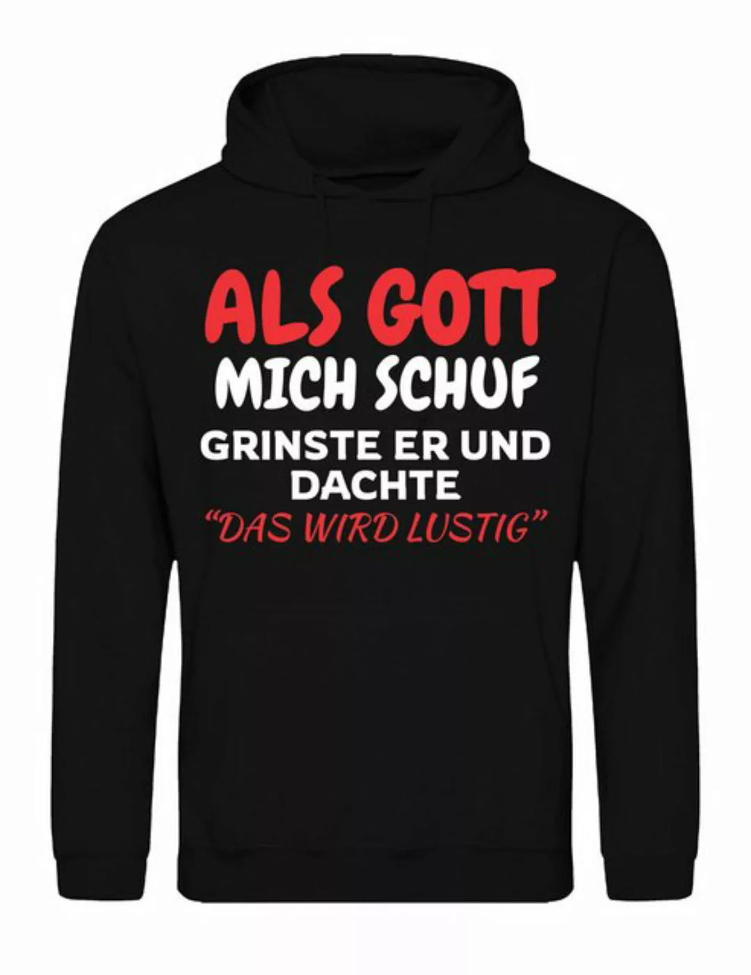 Youth Designz Kapuzenpullover Als Gott mich Schuf: Herren Hoodie Pullover m günstig online kaufen