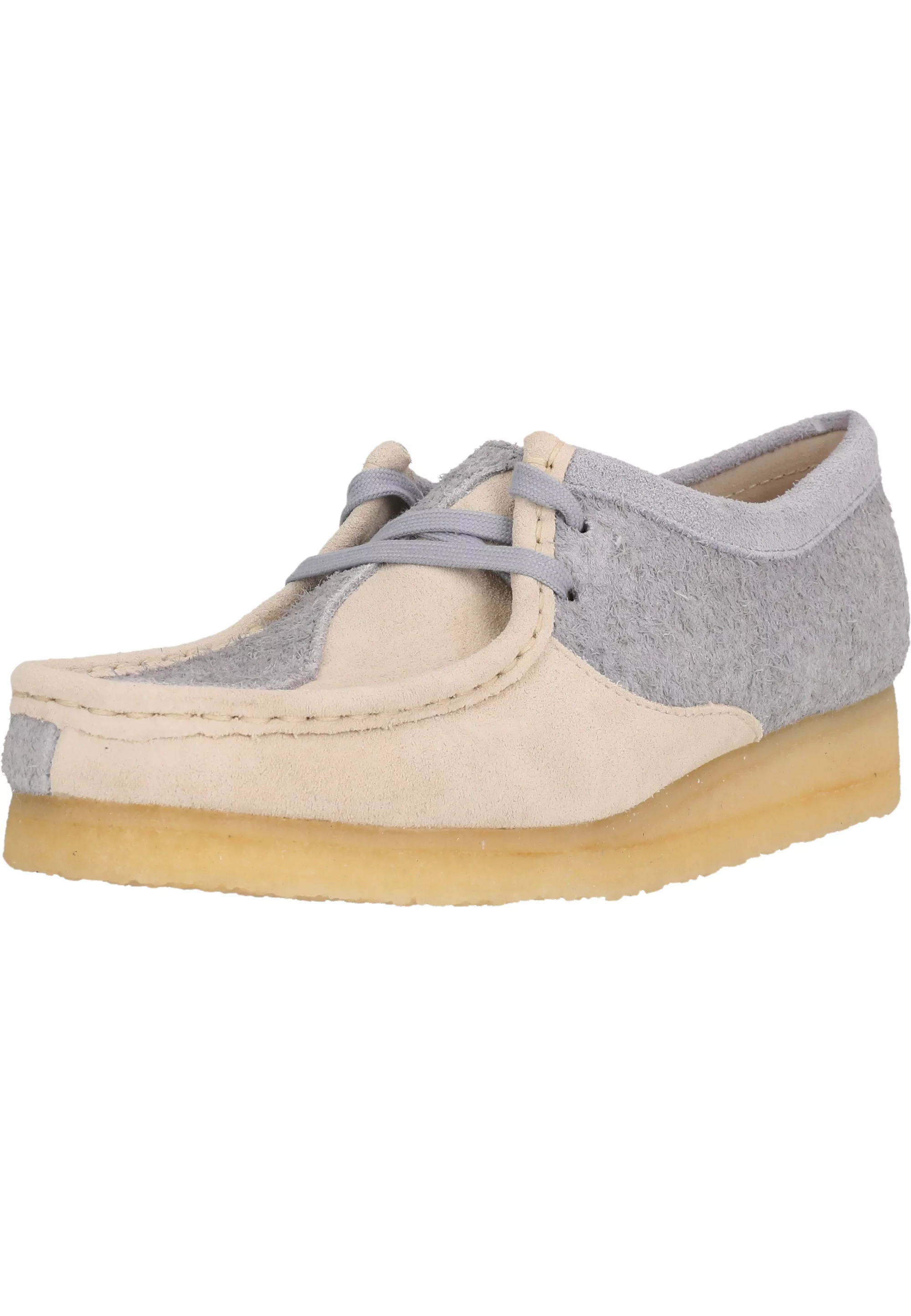 Clarks Schnürschuh "Wallabee", im kultigen Wildlederdesign mit texturiertem günstig online kaufen