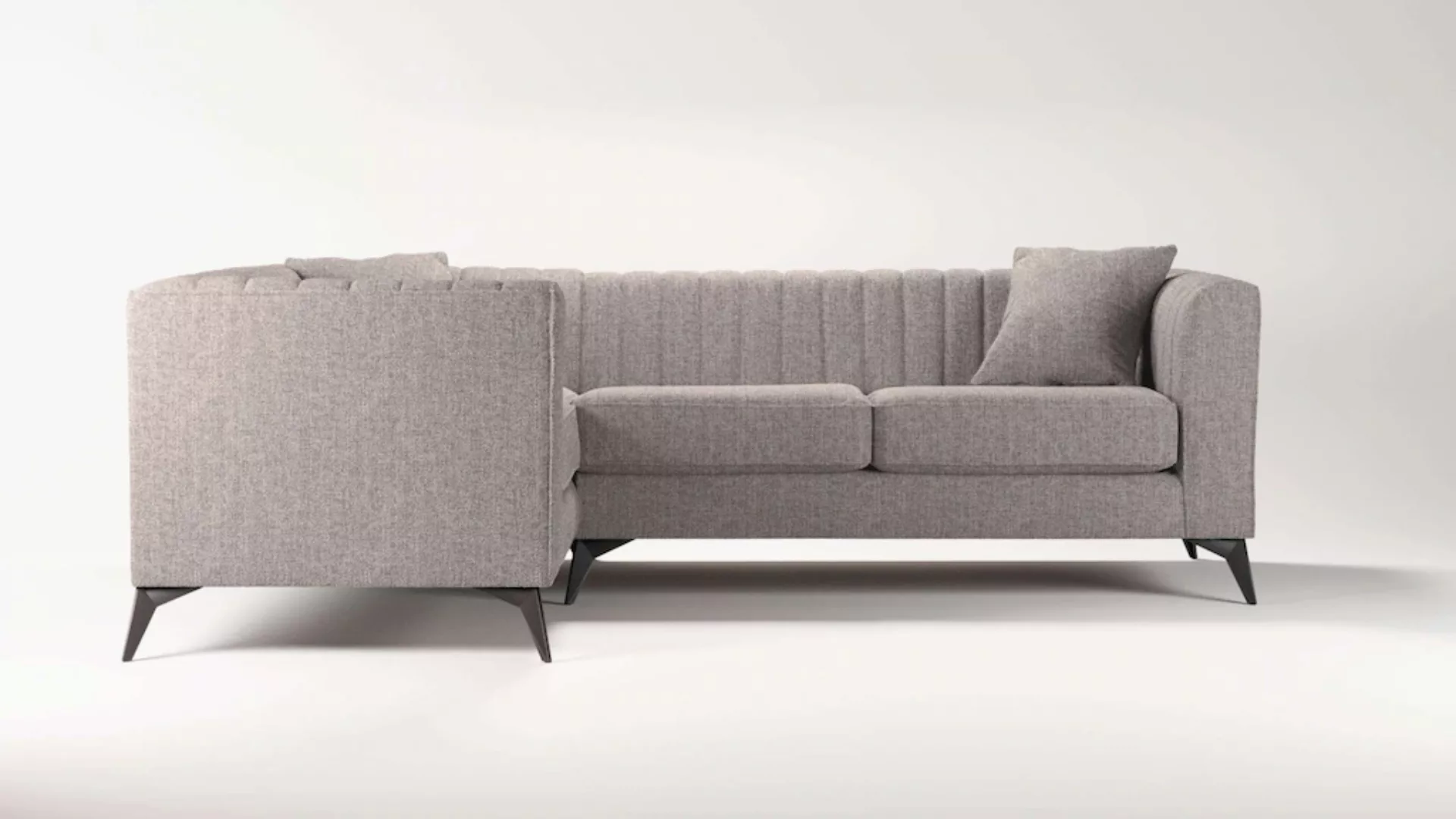 Places of Style Ecksofa »MATTHEW B/T/H: 240/167/74 cm«, L-Form, Steppung im günstig online kaufen