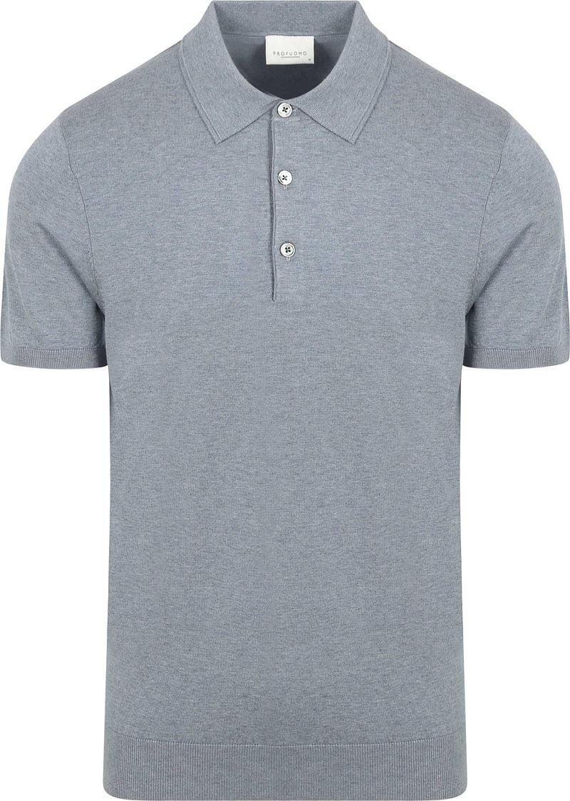 Profuomo Poloshirt Luxury Knitted Blau - Größe M günstig online kaufen