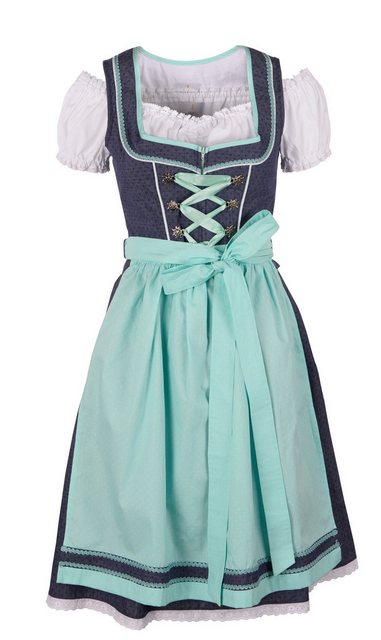 Ramona Lippert Dirndl Damendirndl Clara jeansoptik mint 3-teilig mit Bluse günstig online kaufen