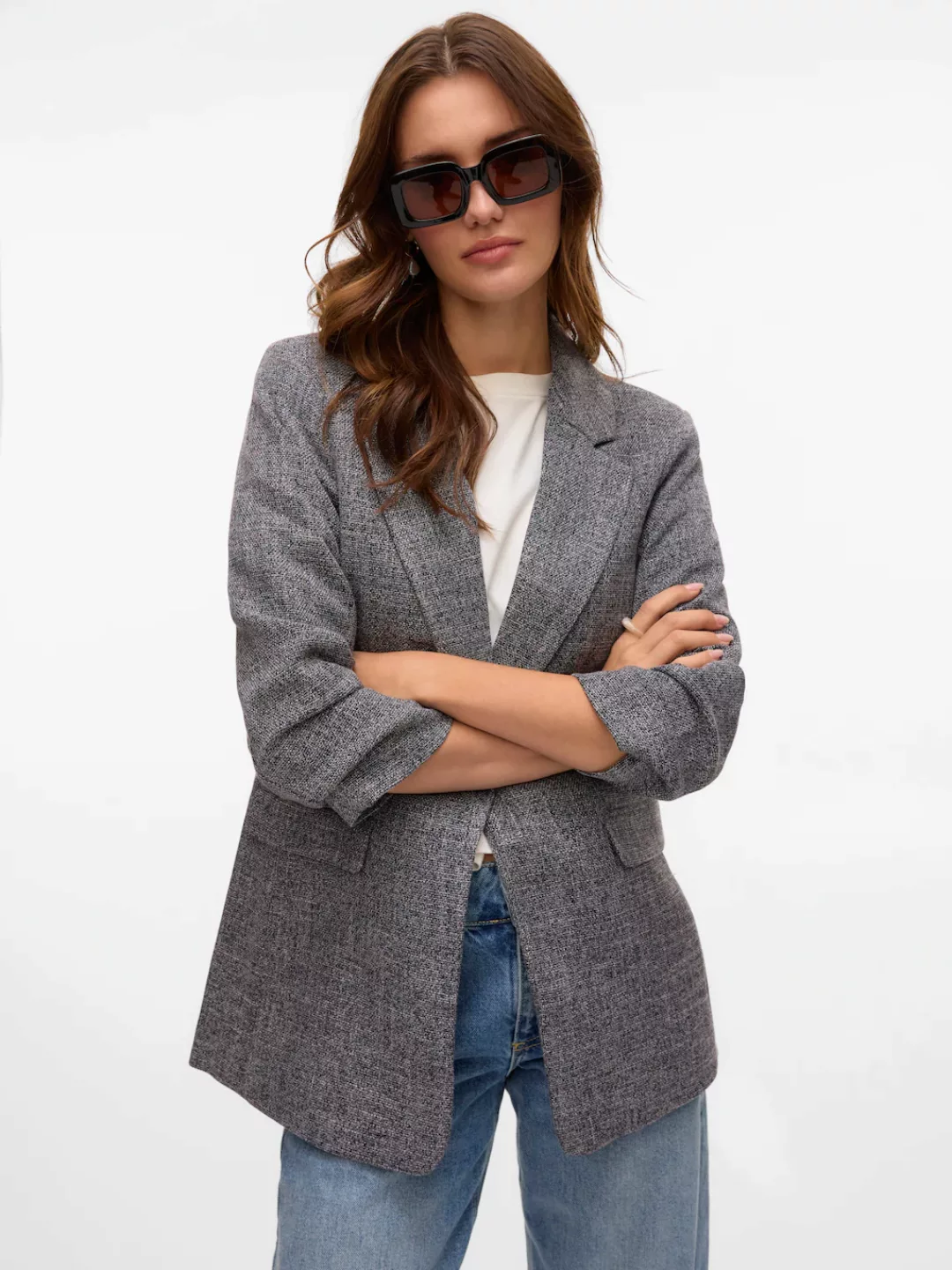 Vero Moda Longblazer "VMFRIDA LS REGULAR BLAZER NOOS", ohne Verschluss und günstig online kaufen