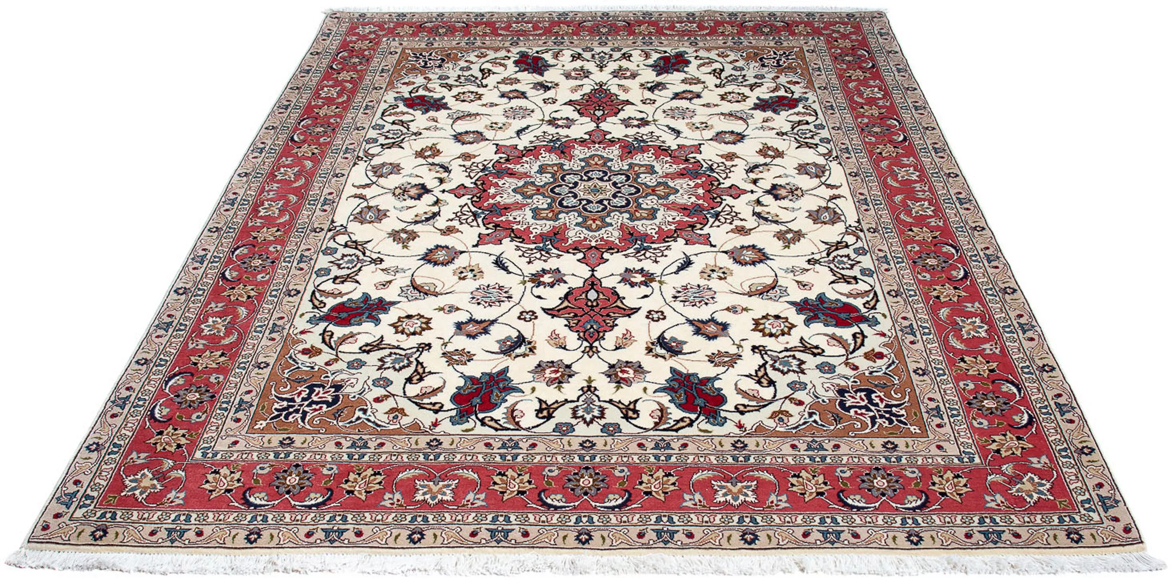 morgenland Orientteppich »Perser - Täbriz - Royal - 206 x 150 cm - beige«, günstig online kaufen