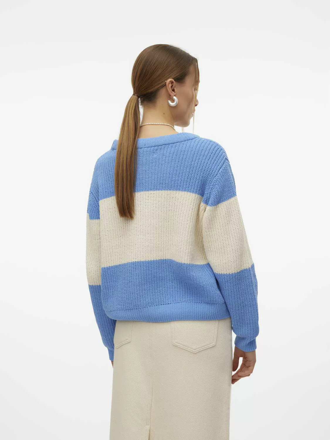 Vero Moda Rundhalspullover VMAGATE BLOCK LS O-NECK PULLOVER ENT Colorblock günstig online kaufen