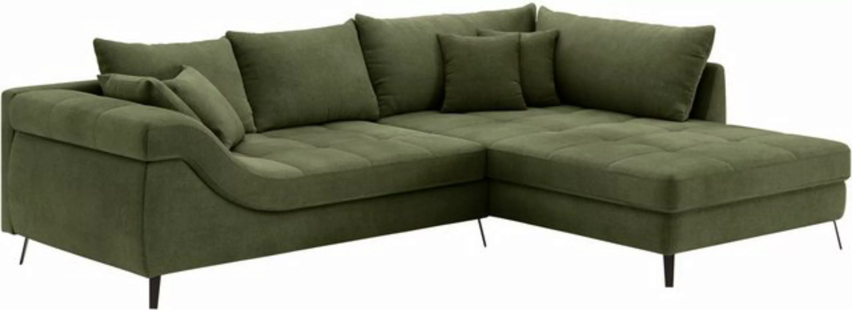 INOSIGN Ecksofa "Portofino", 4 Bezugsqualitäten, 13,5 cm hohe Metall-Profil günstig online kaufen