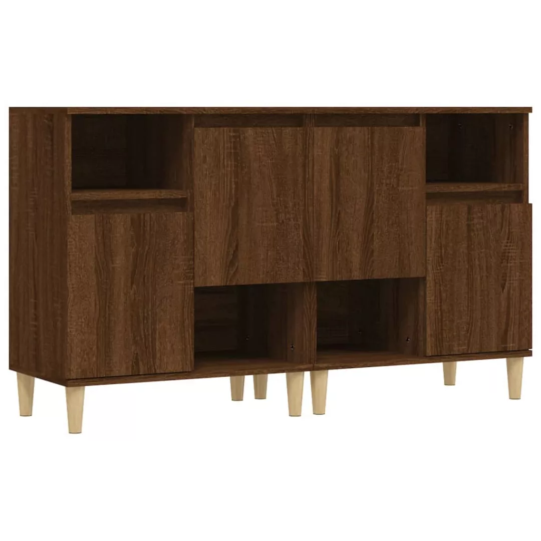 Vidaxl Sideboards 2 Stk. Braun Eichen-optik 60x35x70 Cm Holzwerkstoff günstig online kaufen