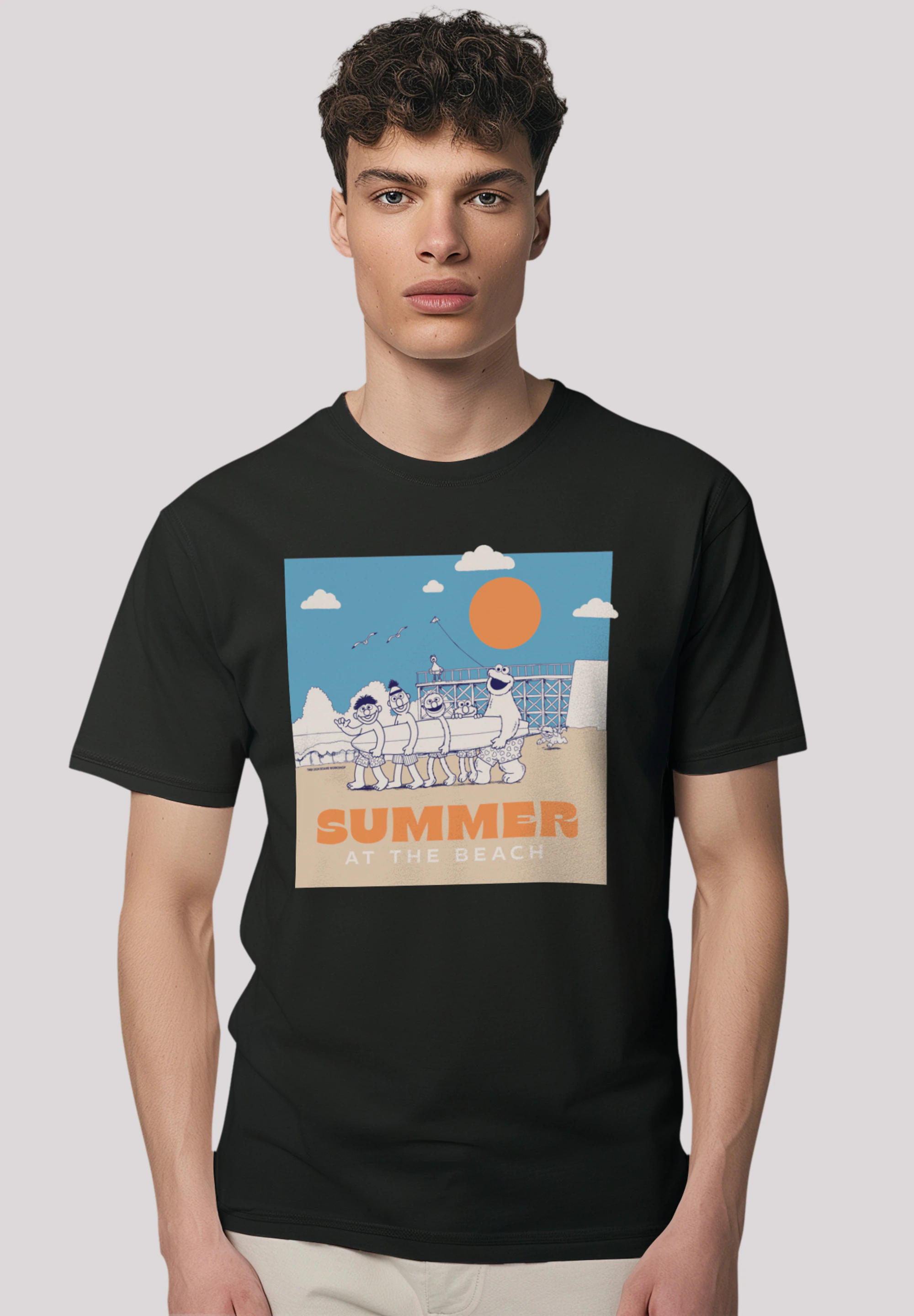 F4NT4STIC T-Shirt "Sesamstraße Summer at the Beach", Premium Qualität,Nosta günstig online kaufen