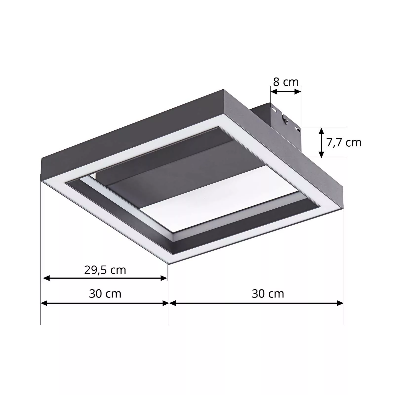 Lucande Smart LED-Deckenleuchte Tjado, 30 cm, schwarz, RGBW günstig online kaufen