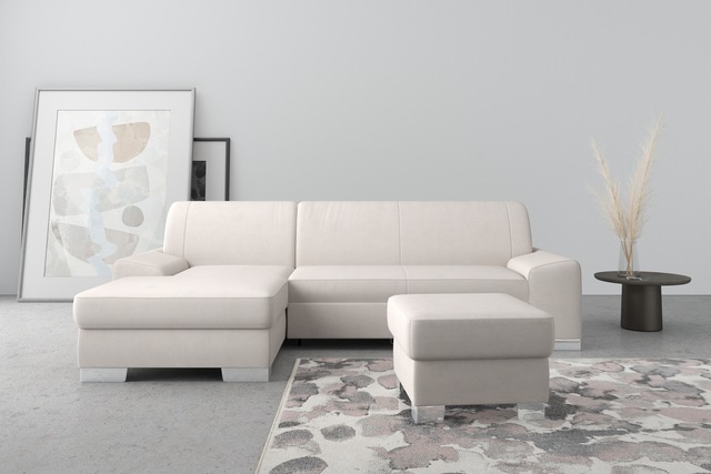 DOMO collection Ecksofa »Anzio L-Form, whlw. Bettfunktion, Federkern, hochw günstig online kaufen