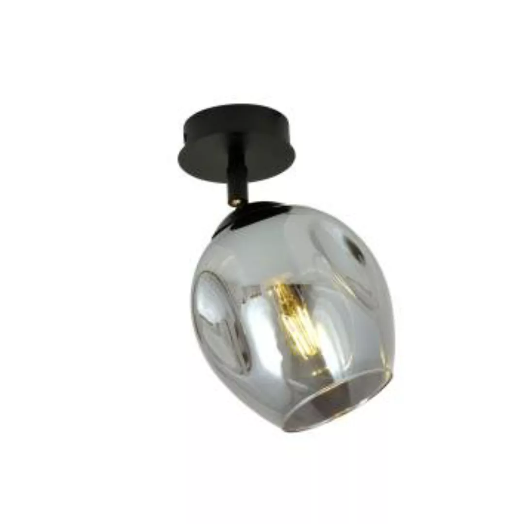 Deckenleuchte verstellbar Glas Metall Ø 14 cm E27 günstig online kaufen