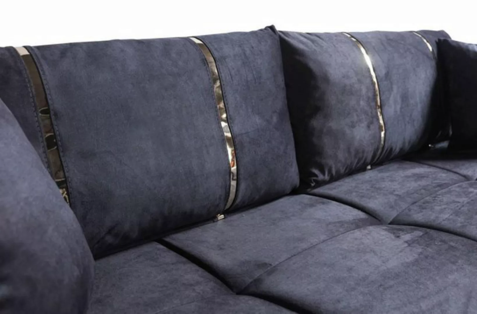 JVmoebel Sofa Luxus 3 Sitzer Sofa Wohnzimmer Möbel Elegant Sofa Textil Schw günstig online kaufen