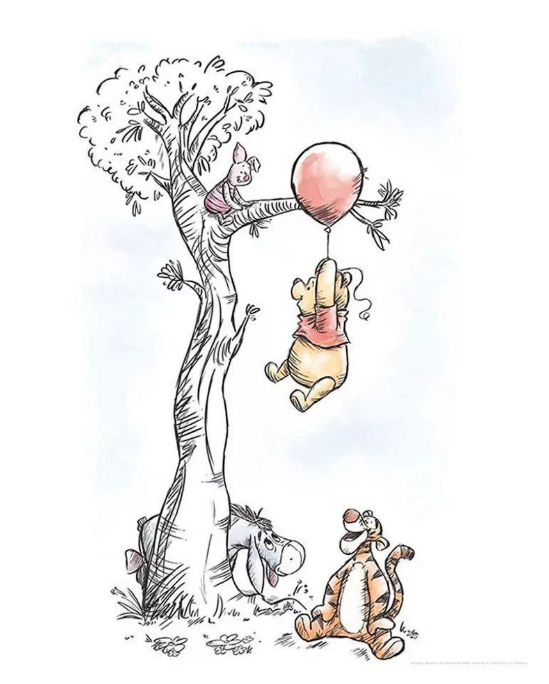 Komar Poster "Winnie Pooh Hang on", Disney, (1 St.), Kinderzimmer, Schlafzi günstig online kaufen