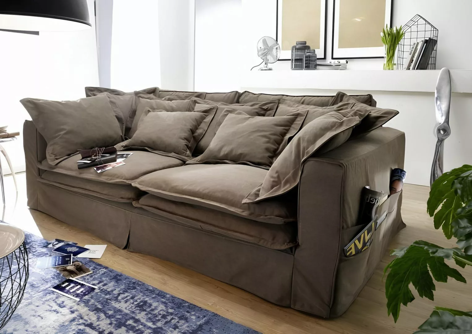 Xlmoebel Sofa Luxuriöses Designer-Sofa aus Stoff für vier Personen, großes, günstig online kaufen