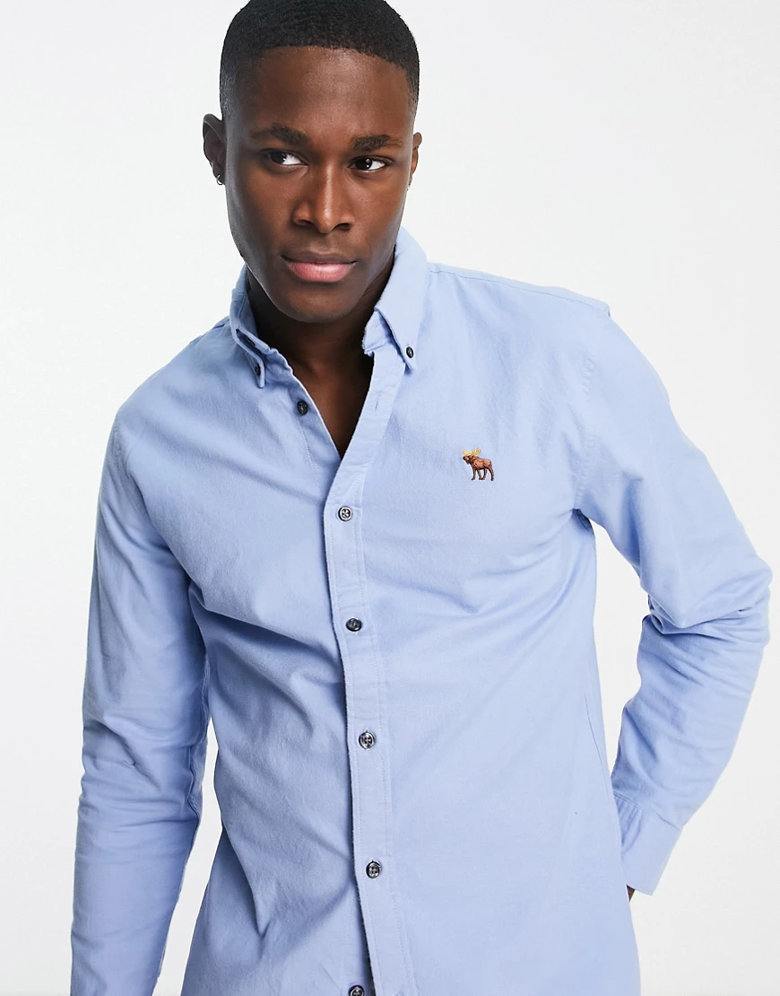 Abercombie & Fitch – Oxford-Hemd in Blau günstig online kaufen