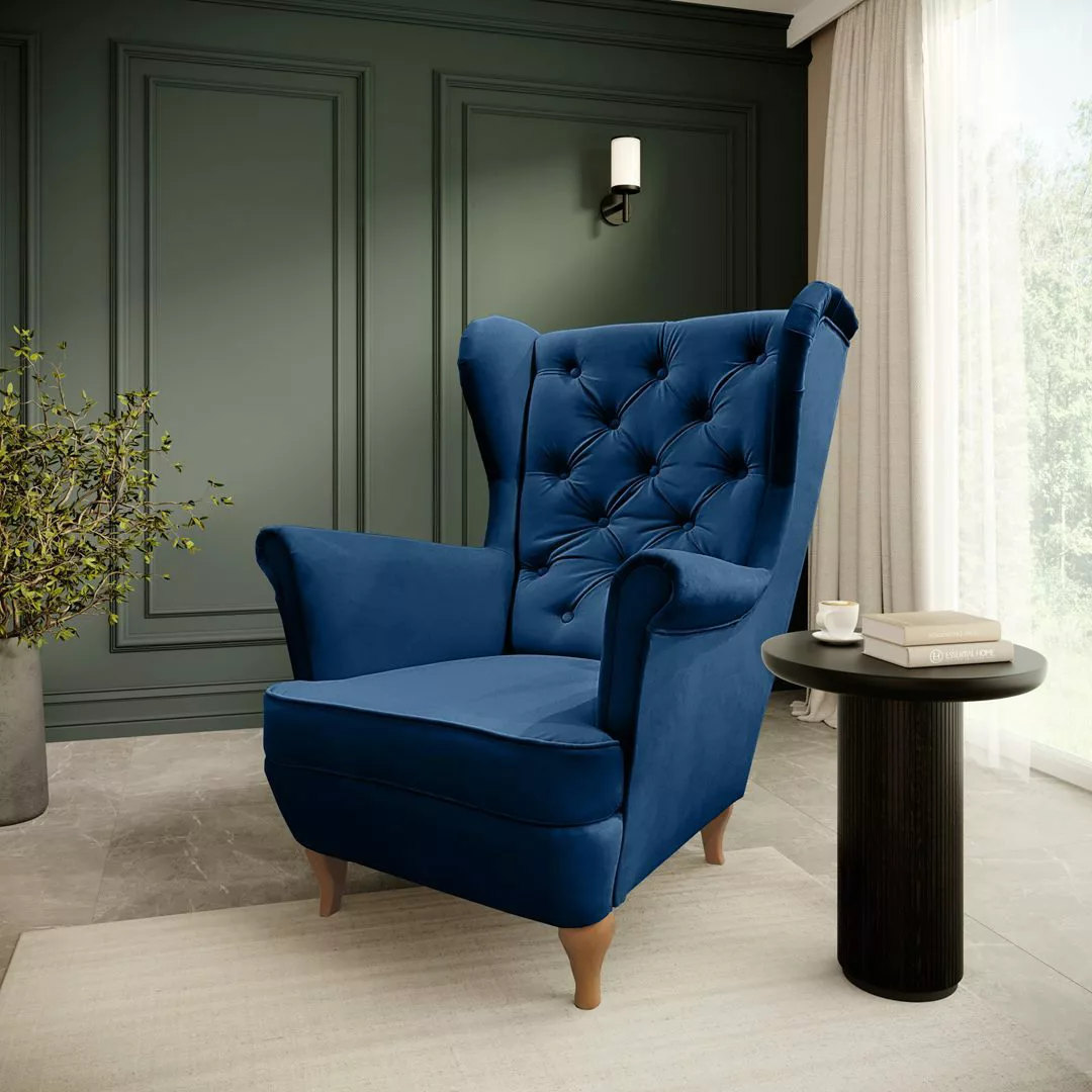 Beautysofa Ohrensessel Ohrensessel Sessel FALCO Chesterfield günstig online kaufen