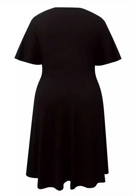 MIMIOO Maxikleid Damen-Kleid mit Spitze, kurzärmelig, für Pendler, hohe Tai günstig online kaufen