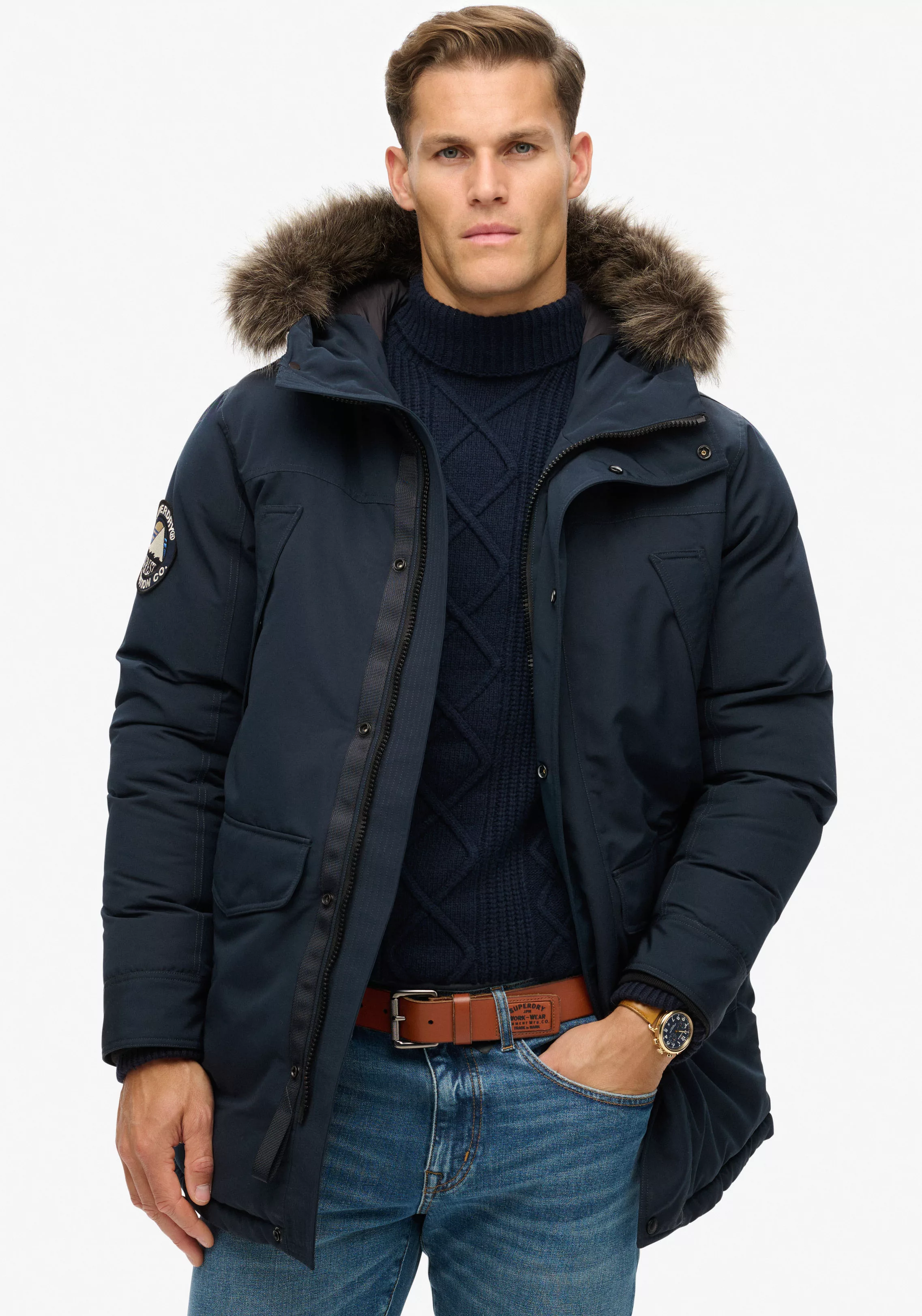 Superdry Parka "EVEREST FAUX FUR PARKA JACKET", mit Kapuze günstig online kaufen