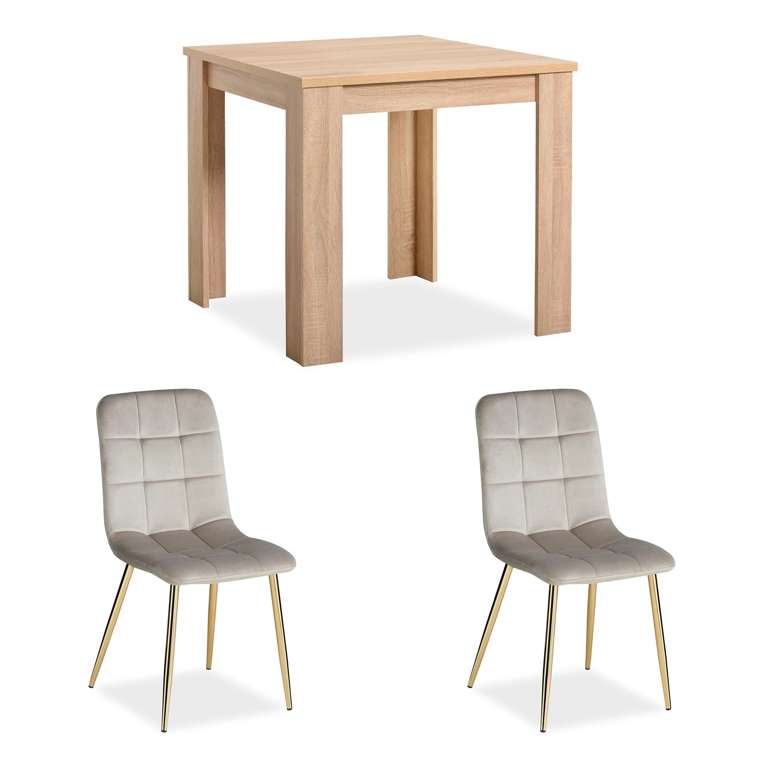 Homestyle4u Essgruppe Esstisch 80x80 2 Stühle günstig online kaufen