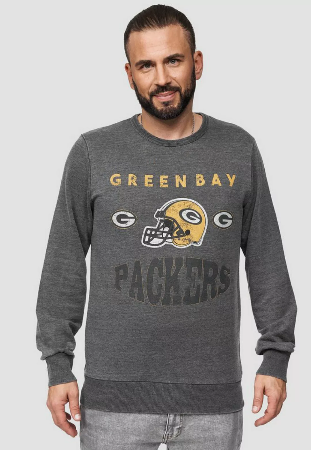 Recovered Sweatshirt Green Bay Packers GOTS zertifizierte Bio-Baumwolle günstig online kaufen