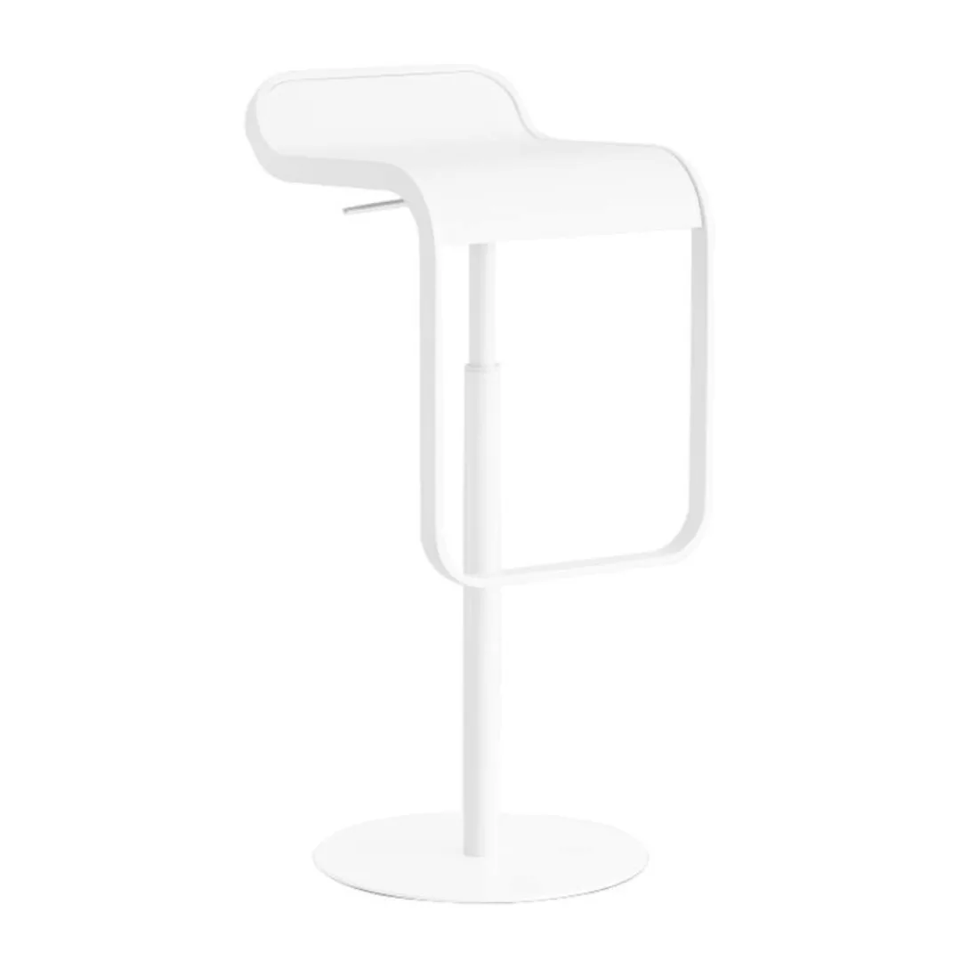 la palma - LEM S80 Barhocker Gestell Weiß 74-87cm - weiß/Sitzschale Laminat günstig online kaufen