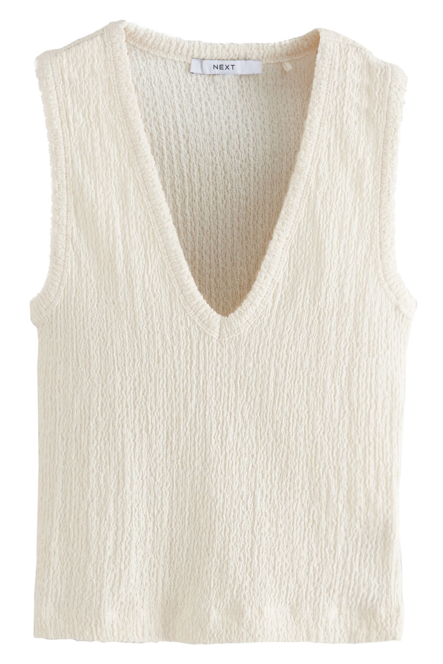 Next Trägertop Strukturiertes Tanktop mit V-Ausschnitt günstig online kaufen