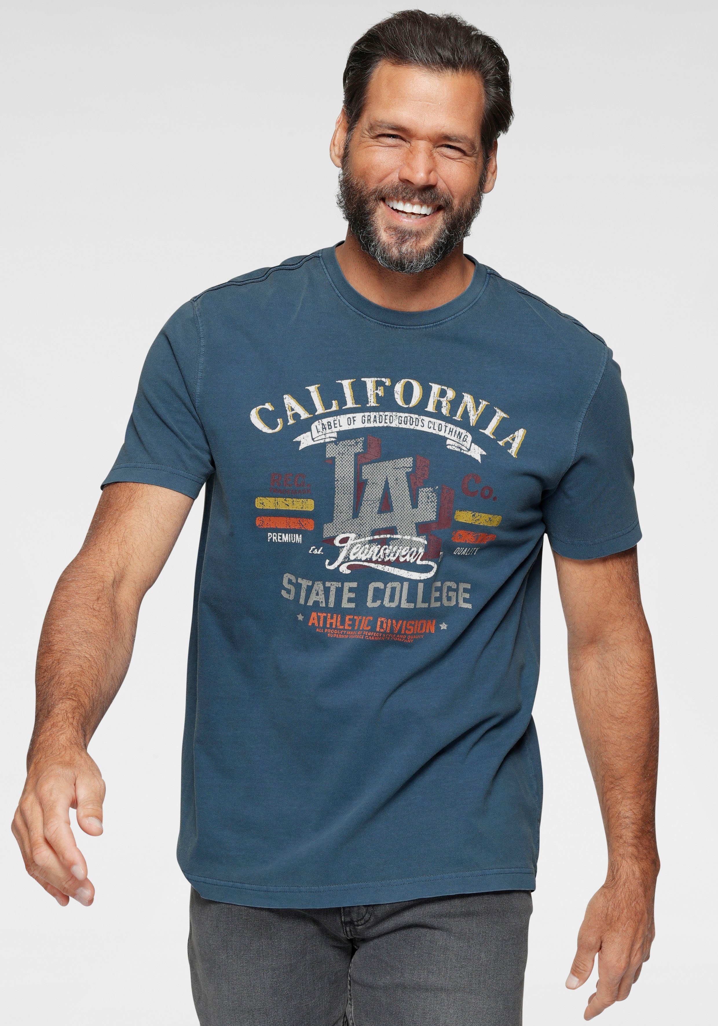 Arizona T-Shirt Kurzarm, lässige Passform, Used-Look, günstig online kaufen