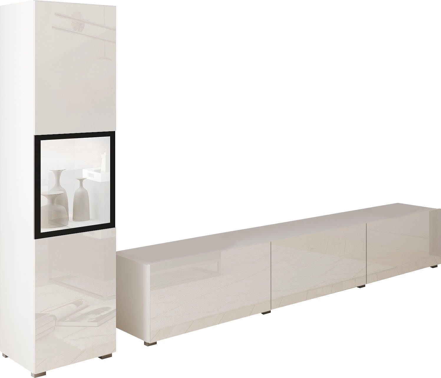INOSIGN Wohnwand "BERLIN I, Vitrine Türschlag links/rechts wechselbar", (Ko günstig online kaufen