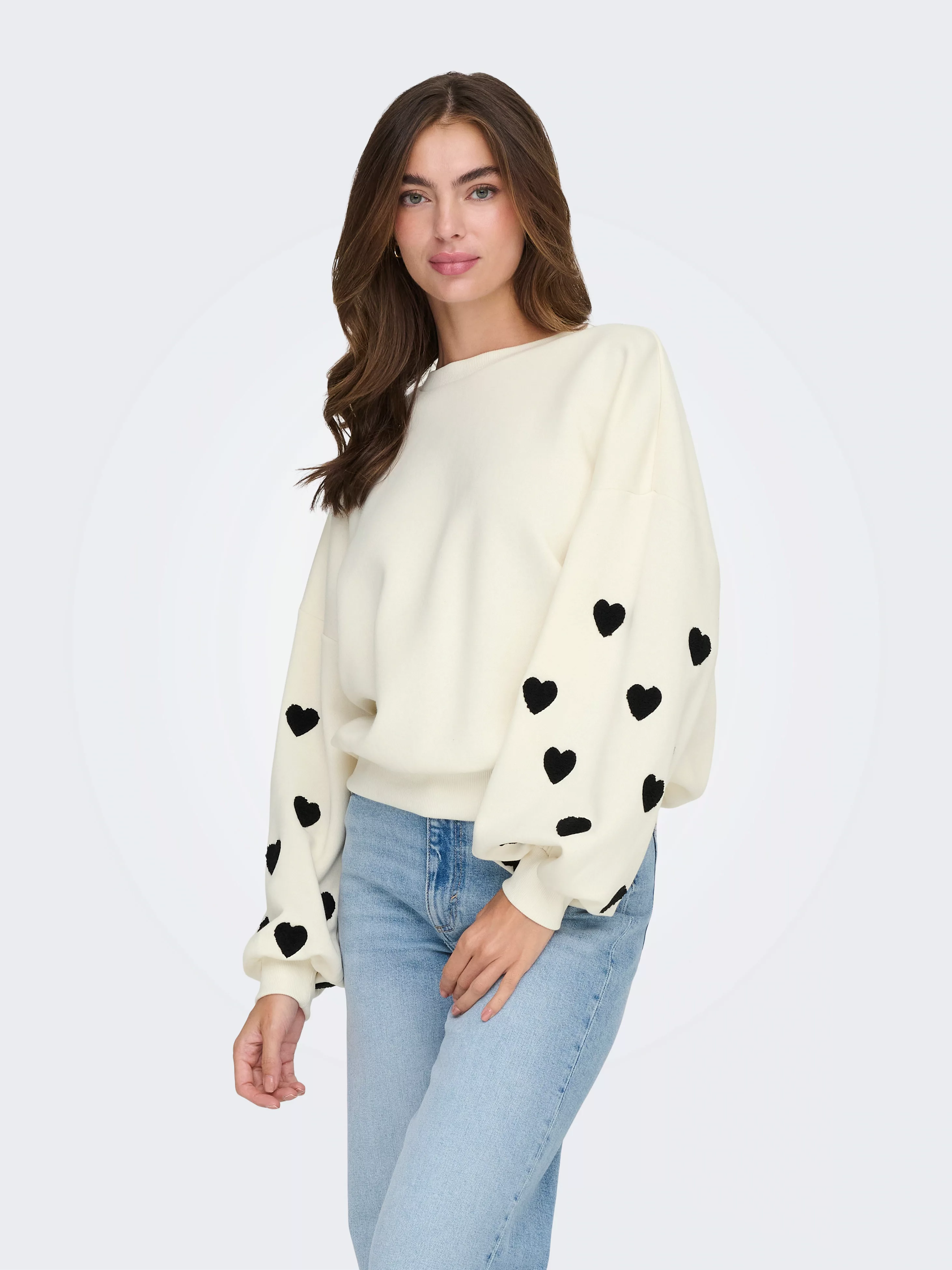 ONLY Sweatshirt "ONLMACY L/S O-NECK BOX CC SWT" günstig online kaufen