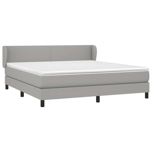 furnicato Bett Boxspringbett mit Matratze Hellgrau 180x200 cm Stoff (1-tlg) günstig online kaufen