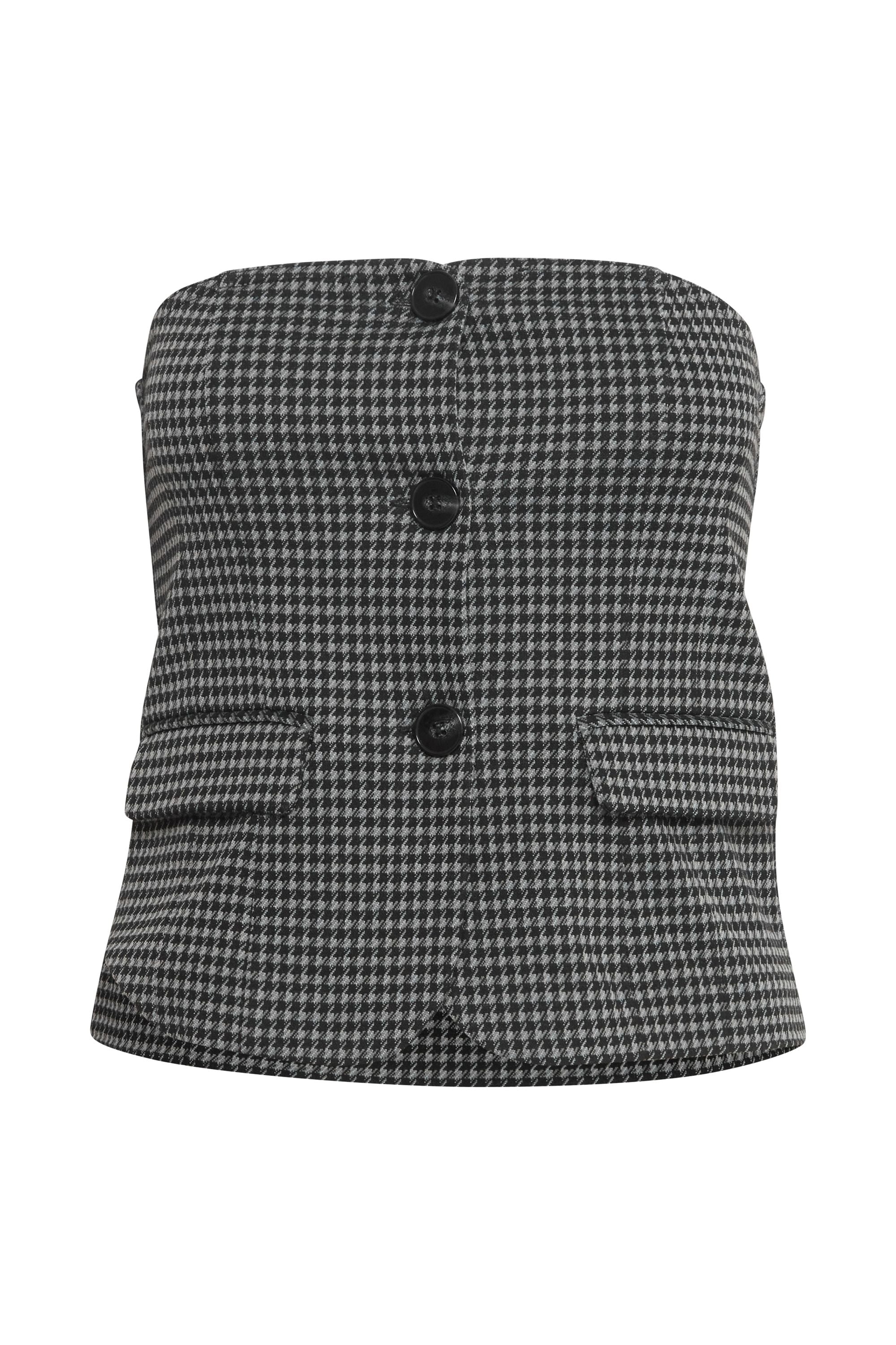 Ichi Kurzweste IHKATE HOUNDSTOOTH TO ärmellose Weste günstig online kaufen