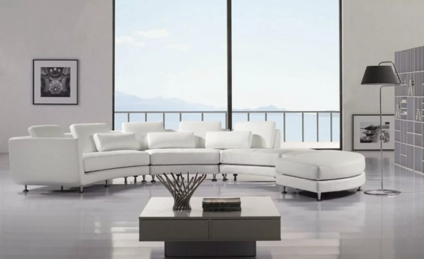 JVmoebel Sofa Rote Rund Couch Ecksofa Wohnlandschaft Rundsofa Polster Sofas günstig online kaufen