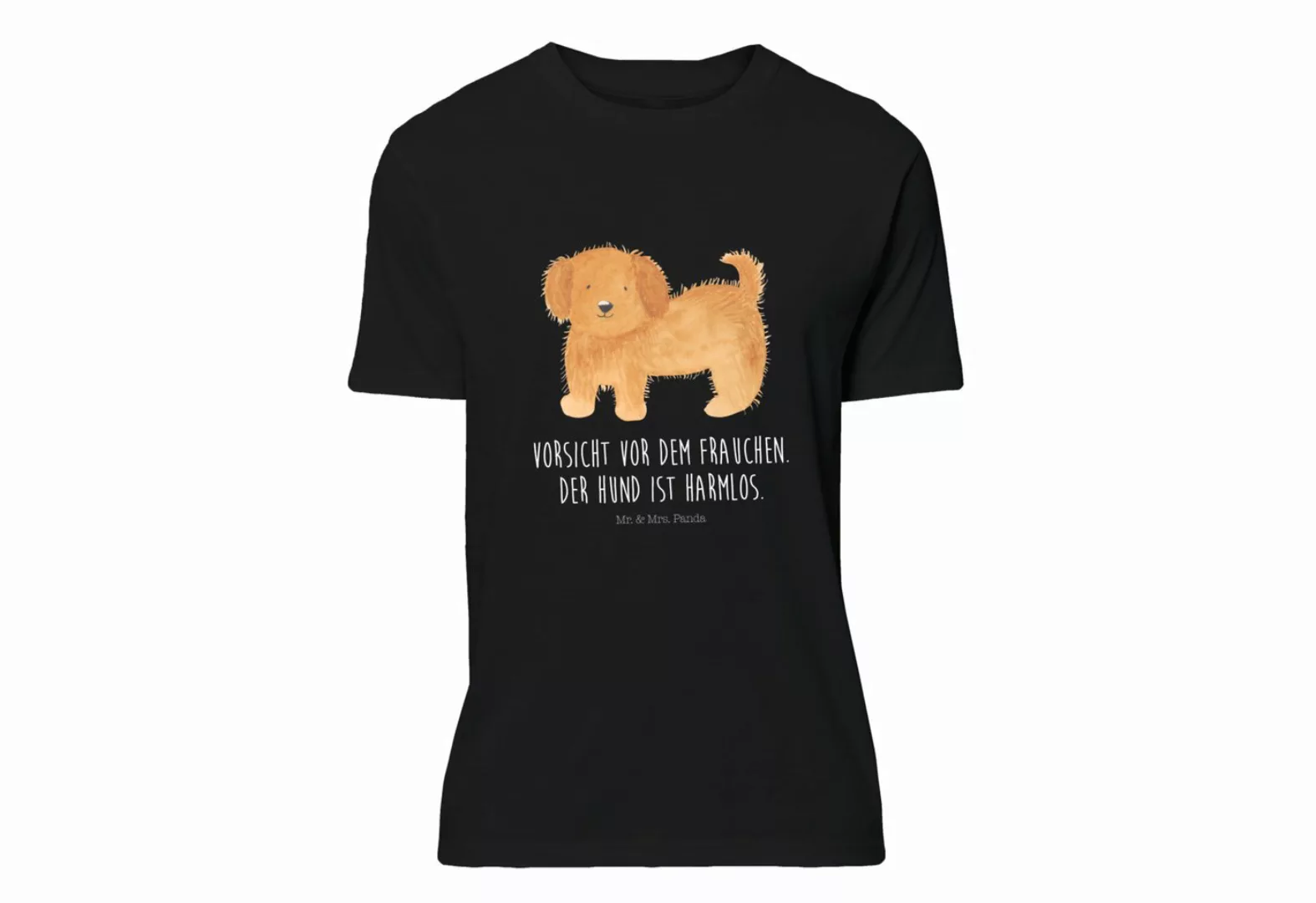 Mr. & Mrs. Panda T-Shirt Hund flauschig - Schwarz - Geschenk, Lustiges T-Sh günstig online kaufen