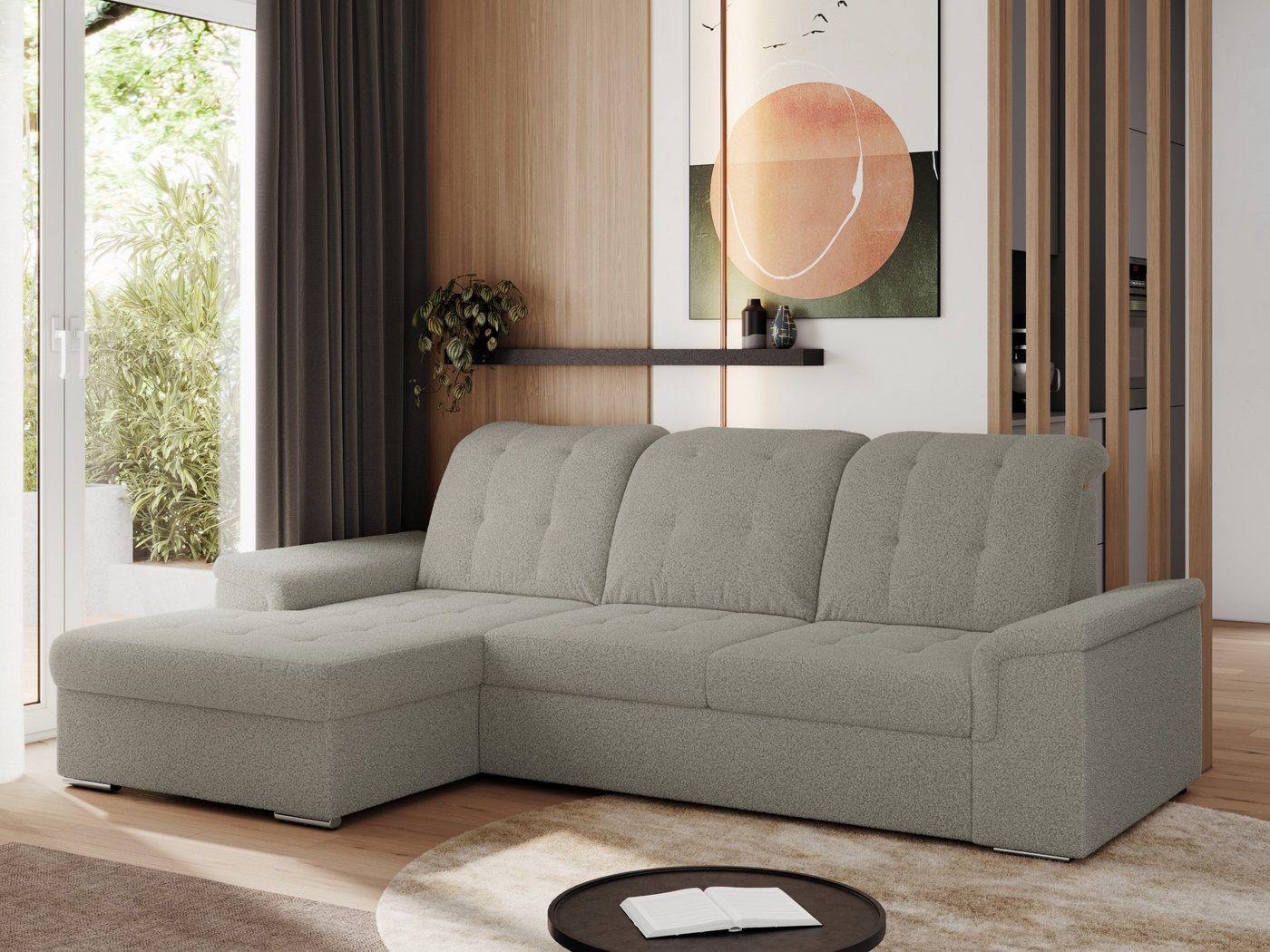 MKS MÖBEL Ecksofa MADRITO L, Set, Schlafsofa, Wellenfedern, T30-Schaum, Eck günstig online kaufen