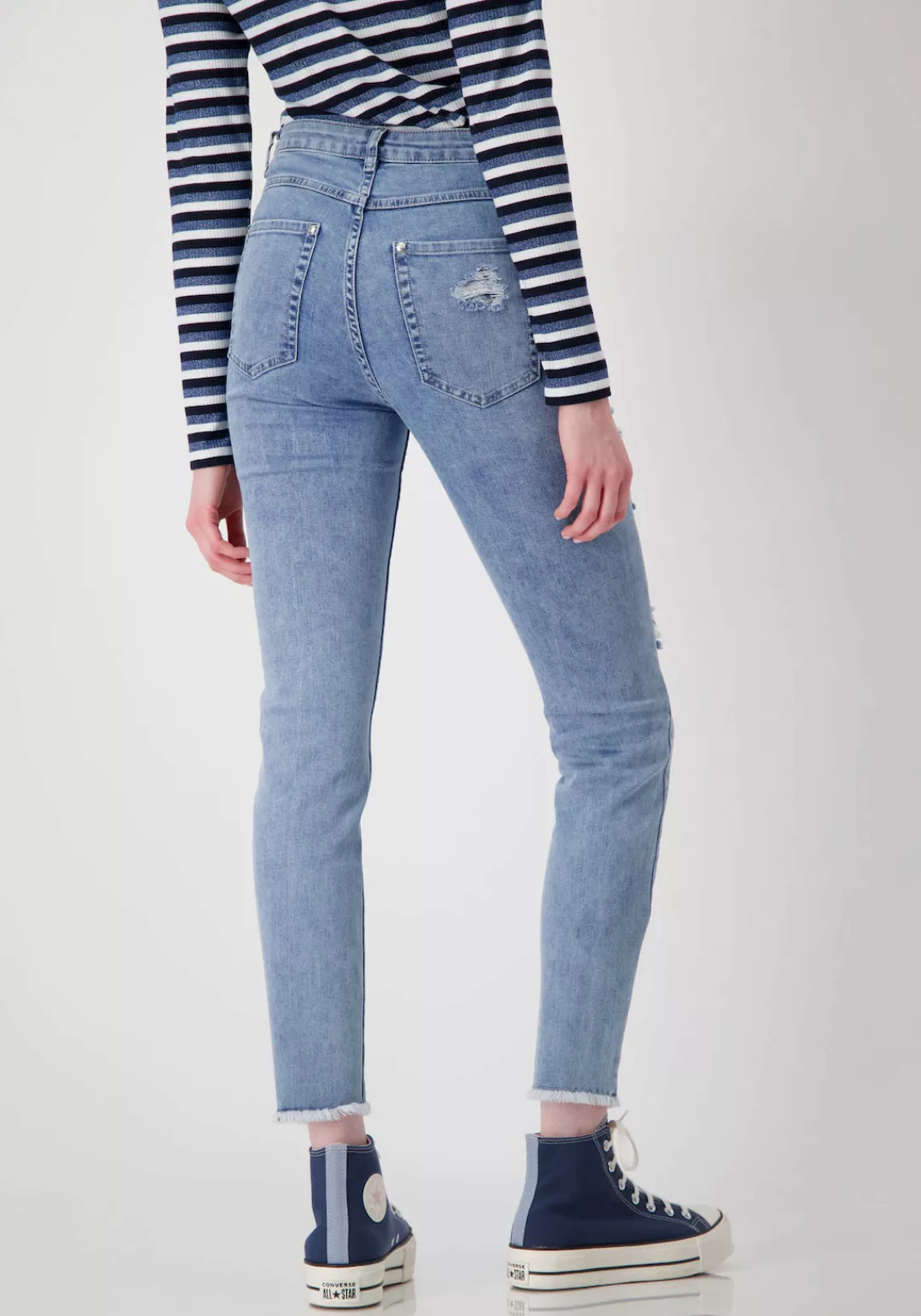 Monari Röhrenjeans mit Destroyed-Effekten günstig online kaufen