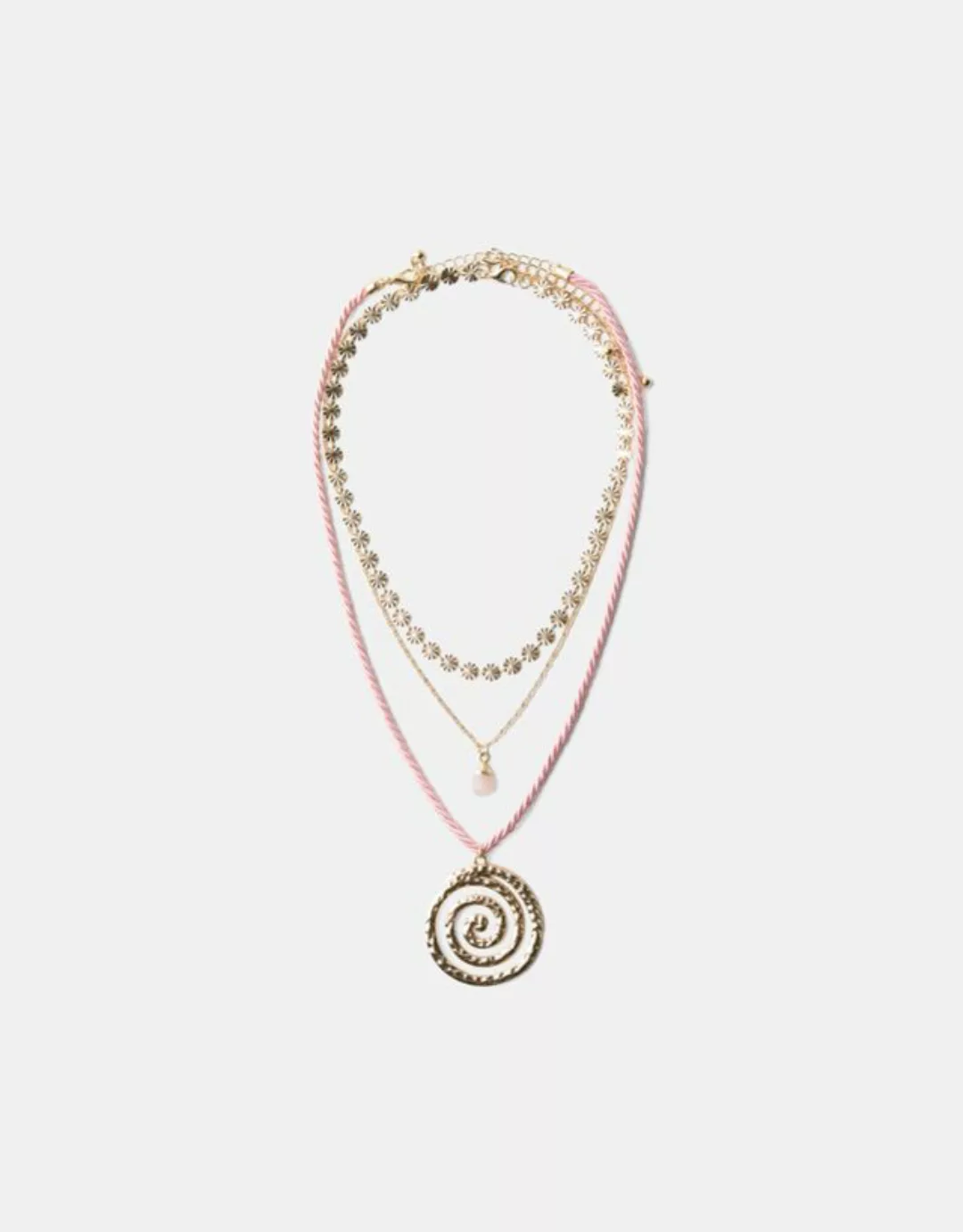 Bershka 3er-Pack Spiralförmige Halsketten Damen Gold günstig online kaufen