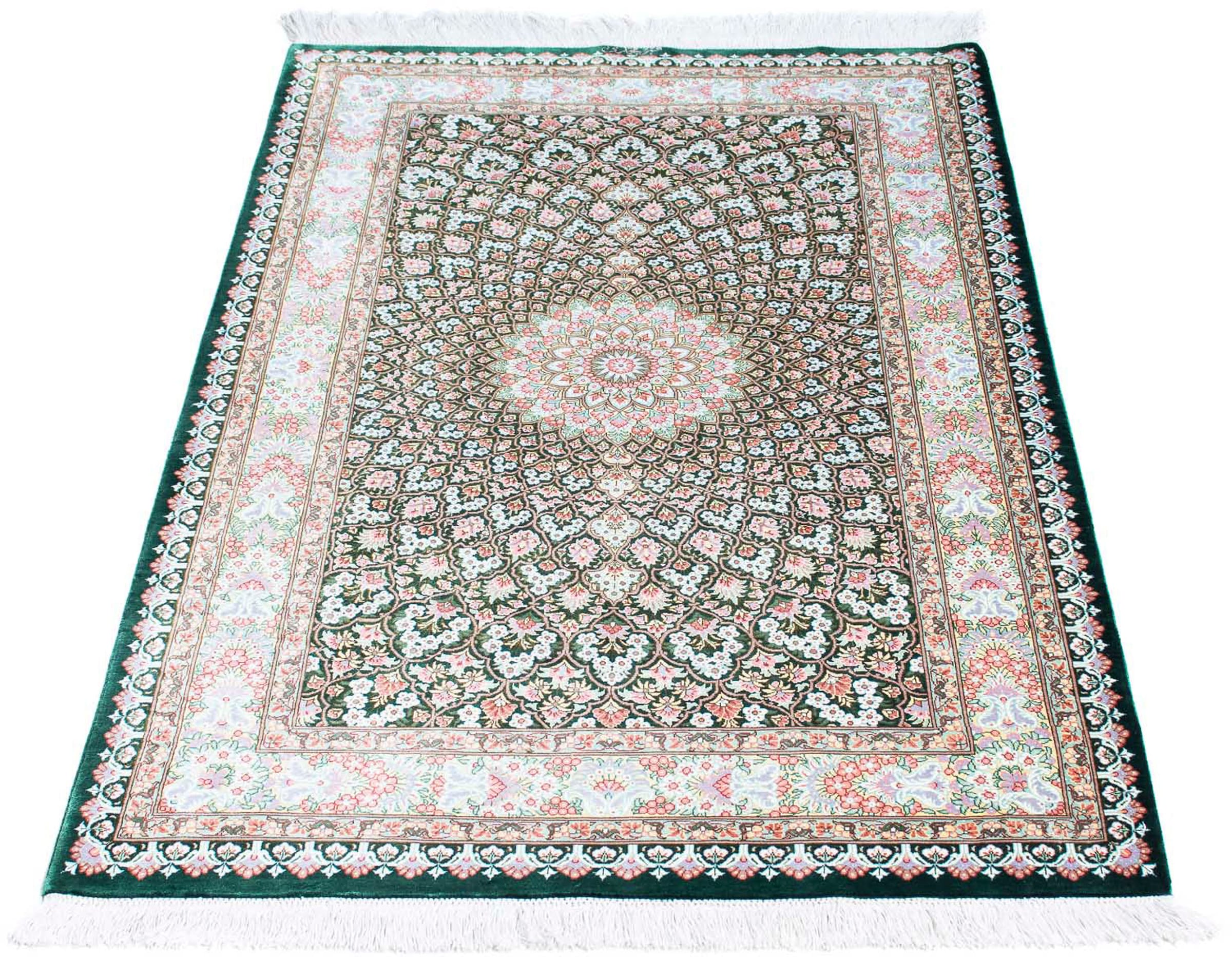 morgenland Orientteppich »Perser - Ghom - 128 x 83 cm - grün«, rechteckig, günstig online kaufen