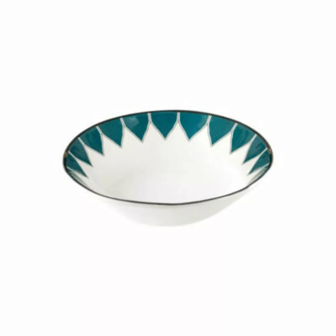 Suppenteller Daria keramik blau / Ø 23 cm - Handbemalte Keramik - Maison Sa günstig online kaufen