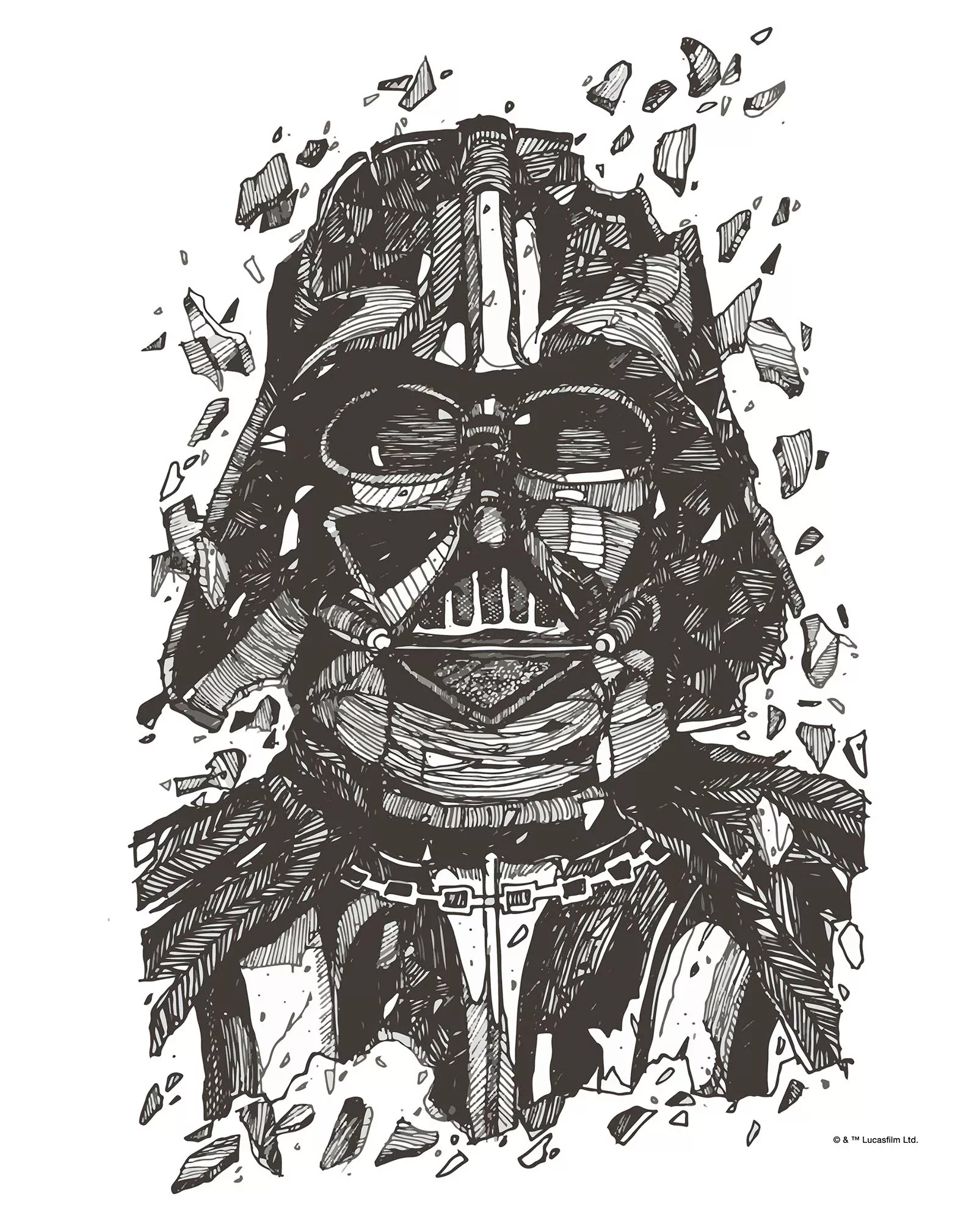 Komar Wandbild "Star Wars Darth Vader Drawing", (1 St.), Kinderzimmer, Schl günstig online kaufen