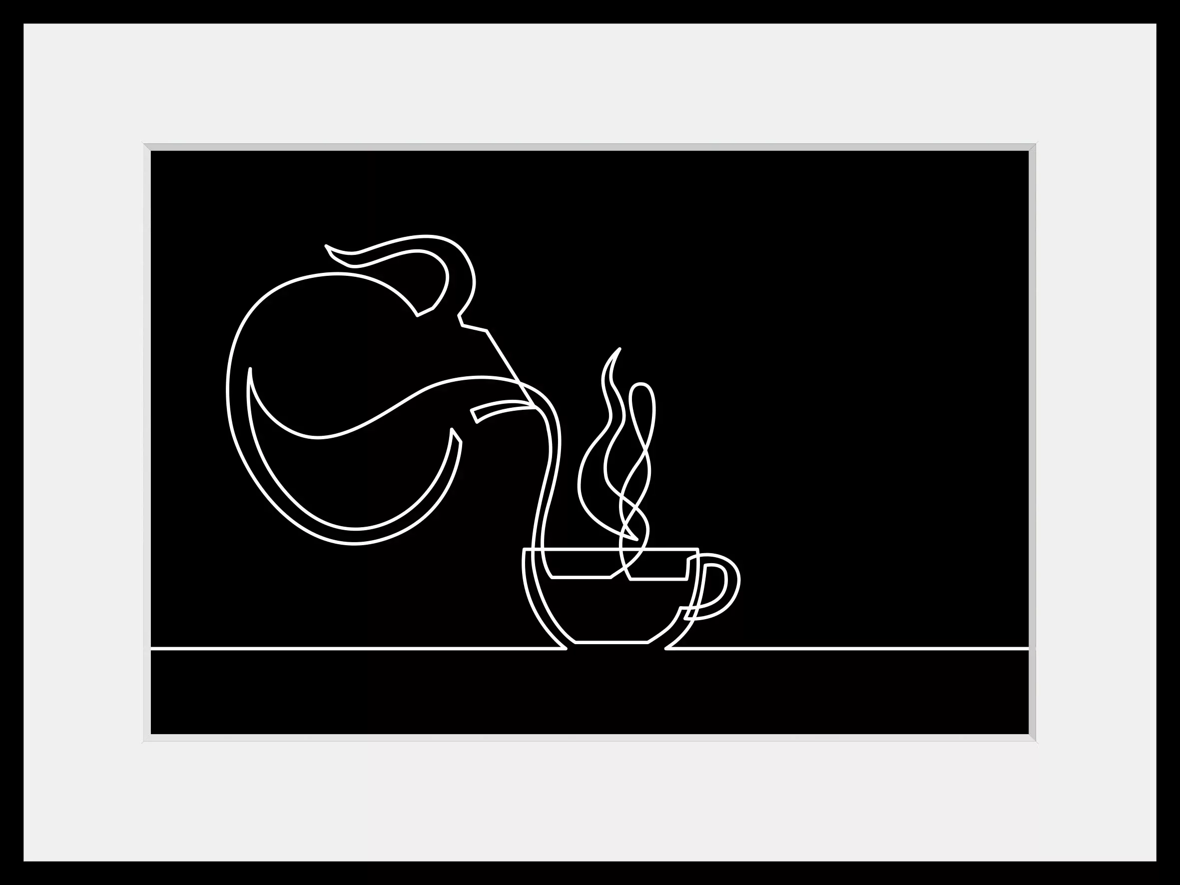 queence Bild »TEA TIME«, (1 St.), HD Premium Poster-Druck inkl. Holzrahmen günstig online kaufen